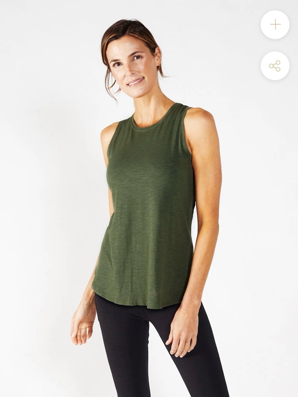NWT Tasc Performance NOLA Tank Top, Utility Green, Size M